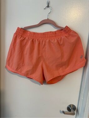 ASICS Women's Coral-Orange Athletic Running Shorts